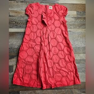 Mini Boden Eyelet Lace Coral Pink Dress Girls 11-12Y